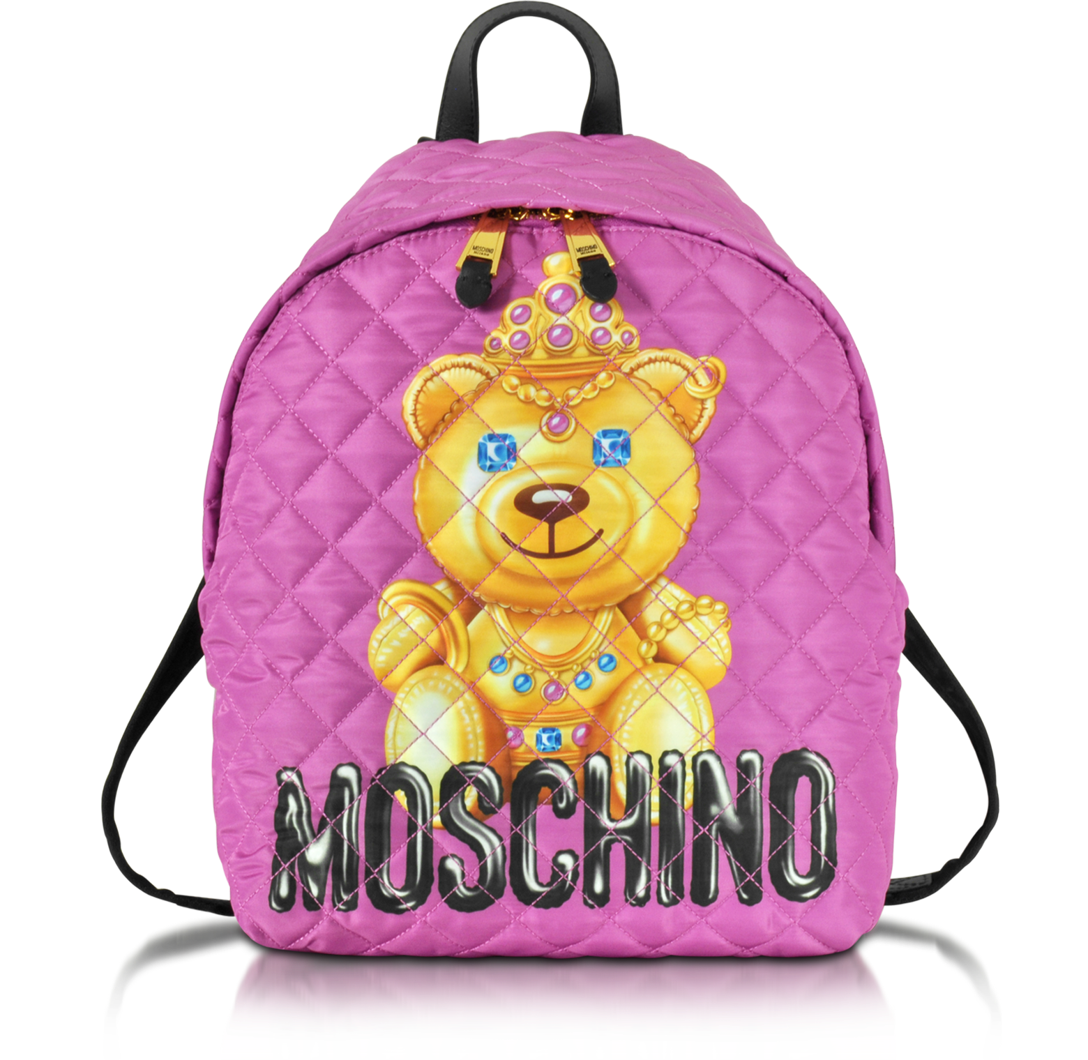 Moschino Teddy Bear Pink Quilted Nylon 