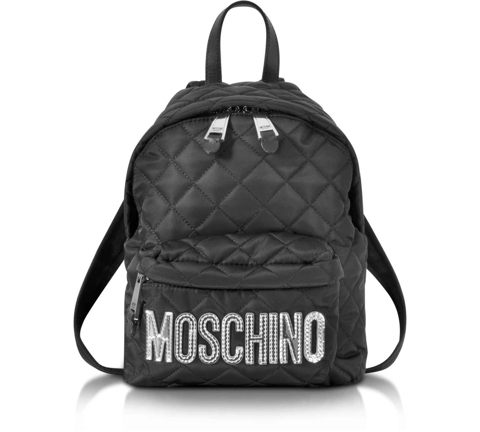 silver moschino bag