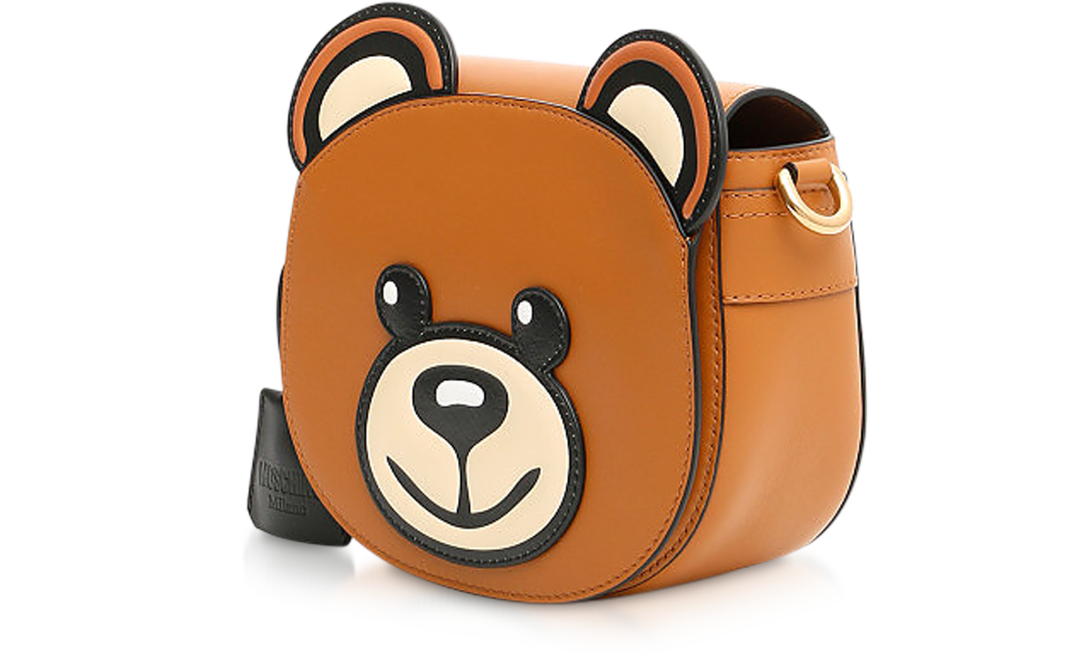 Moschino Teddy Bear Face Leather Shoulder Bag