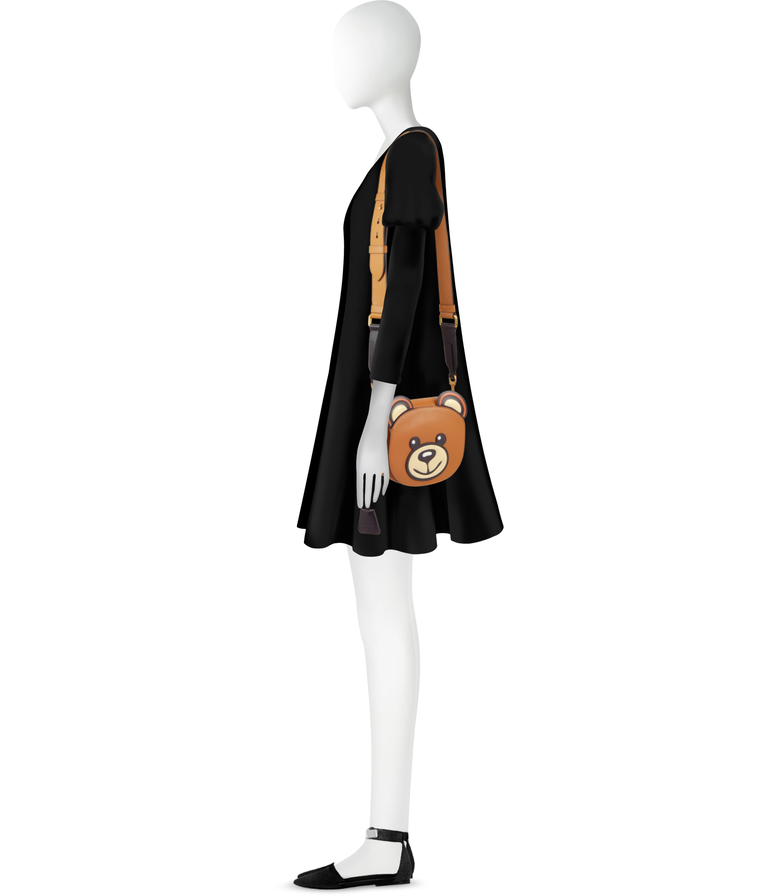 Moschino Large Teddy Bear Leather Shoulder Bag at FORZIERI