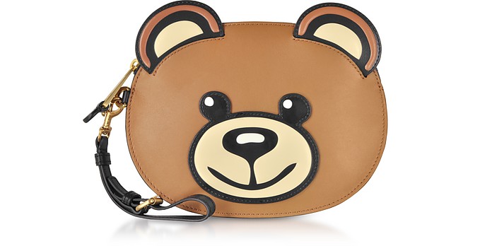 Teddy Bear Leather Pouch - Moschino