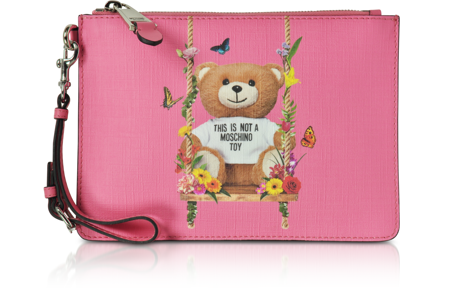 Moschino Pink Teddy Bear Eco Leather 