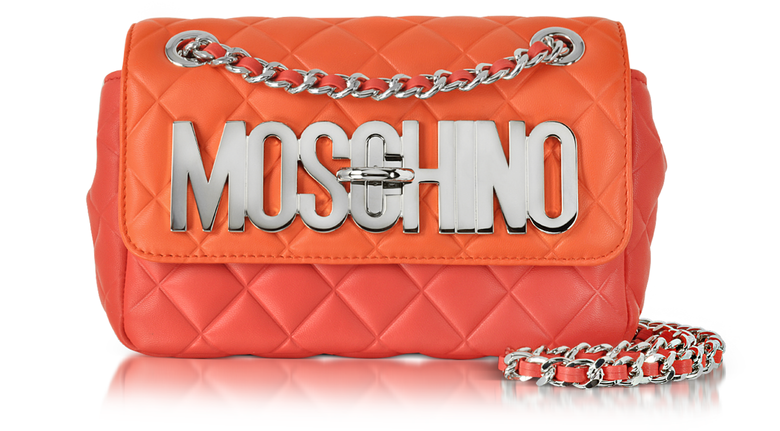 orange moschino bag