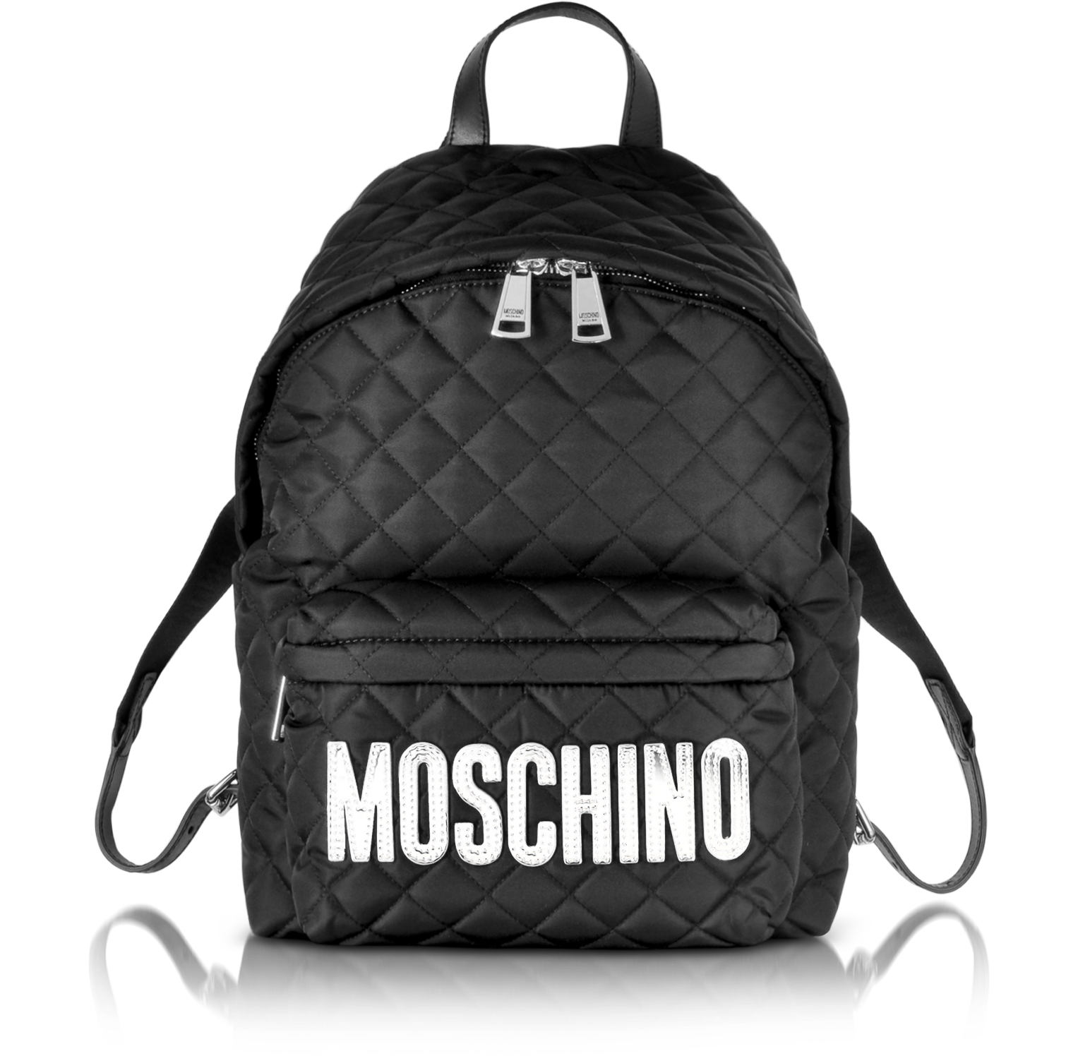 moschino backpack silver