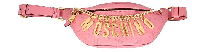 Smiley Matelassè Leather Belt Bag - Moschino