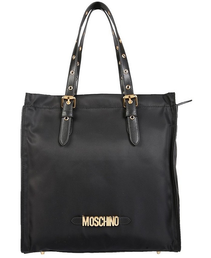 Moschino Black Nylon Tote Bag at FORZIERI Canada