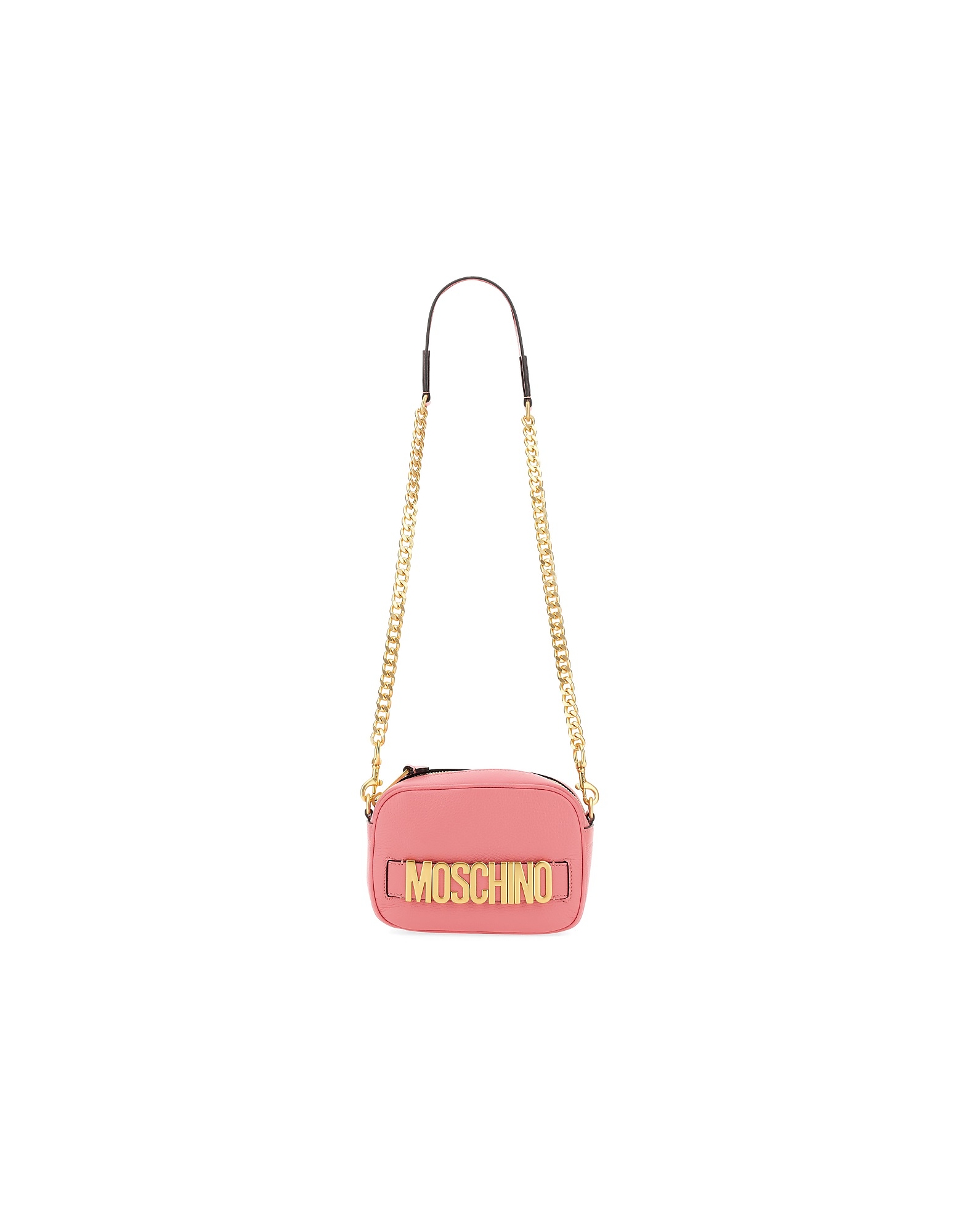 Moschino Designer Handbags Shoulder Bag With Logo In Rose