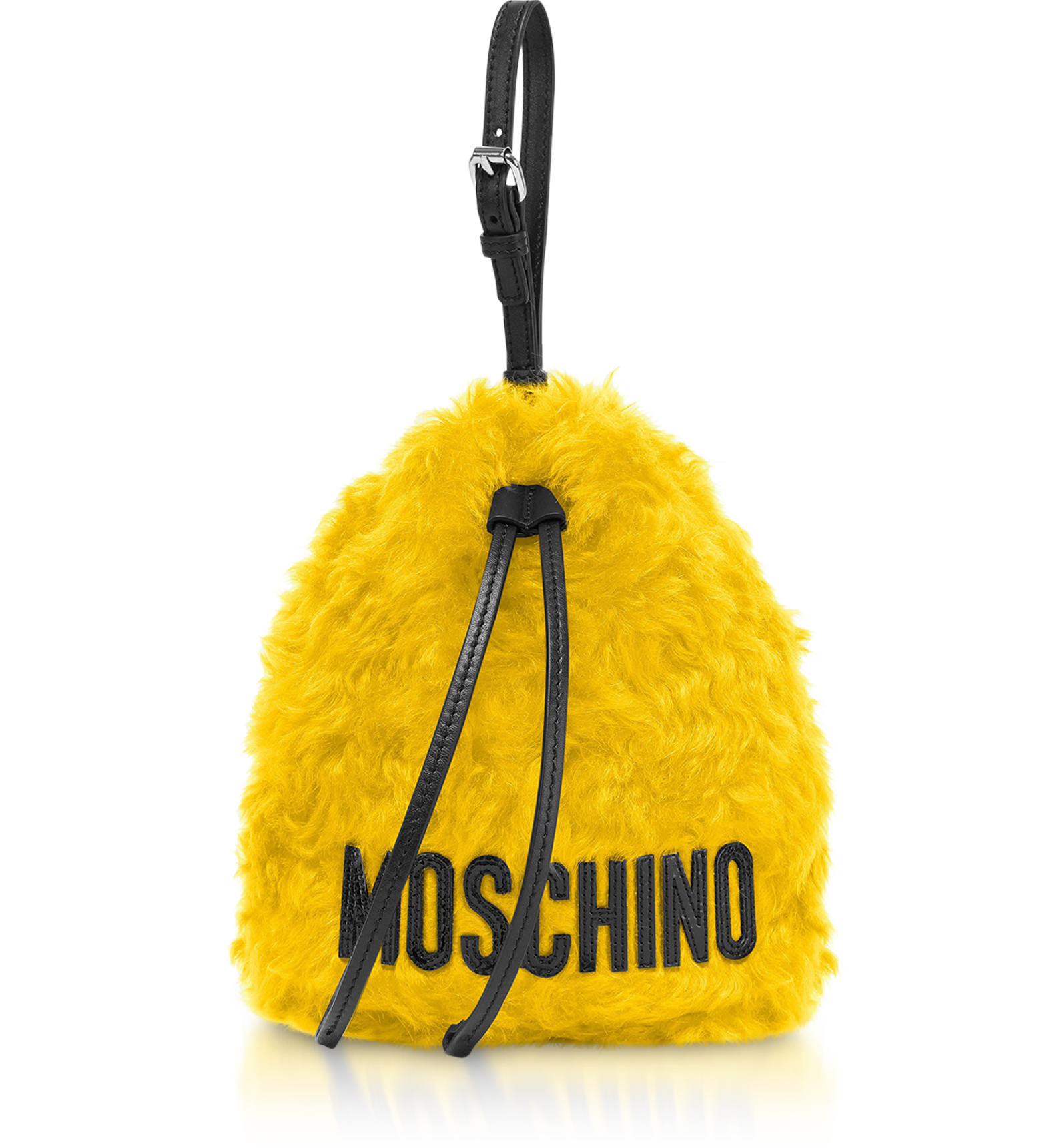yellow moschino bag