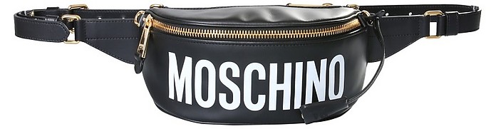 Black Belt Bag With Logo - Moschino