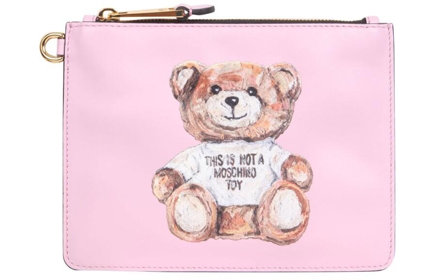 MOSCHINO Stuffed Teddy Bear Clutch Bag Plush NWOT