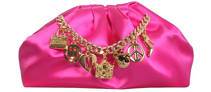Clutch With Iconic Charms - Moschino