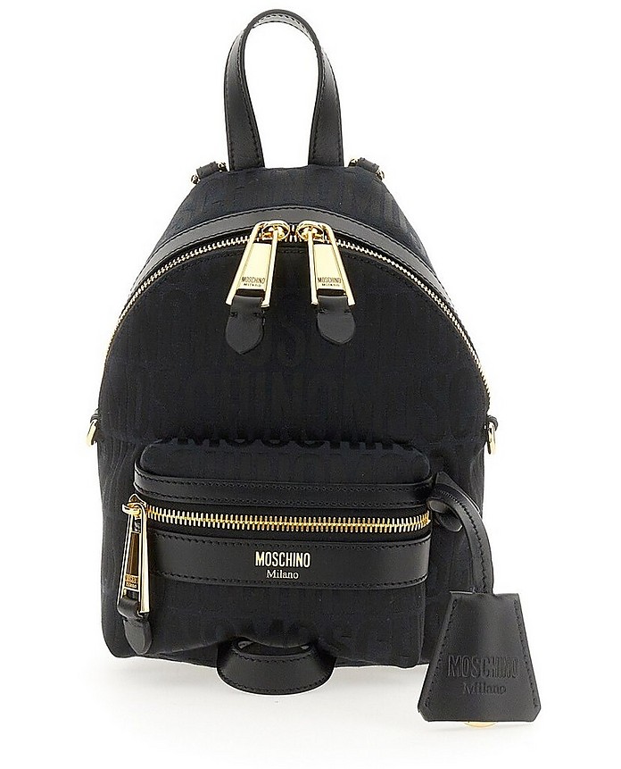 Mini Backpack With Monogram Logo - Moschino / モスキーノ