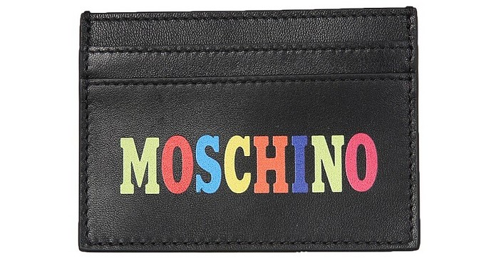 Leather Card Holder - Moschino / XL[m