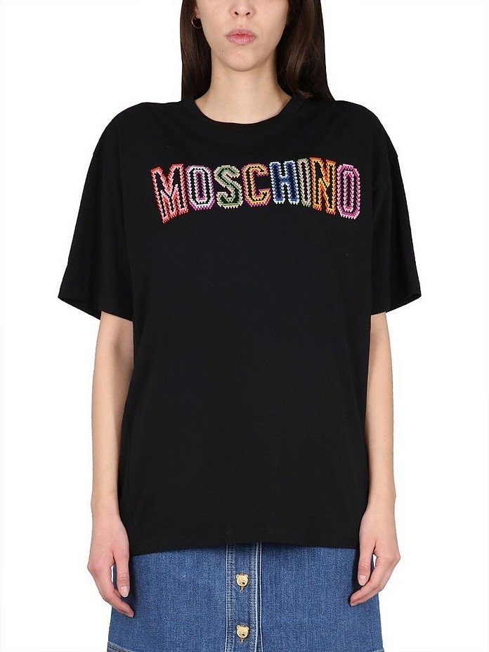 T-Shirt With Logo - Moschino