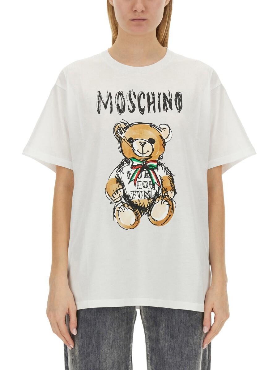 Moschino Teddy Bear Print T-Shirt M at FORZIERI