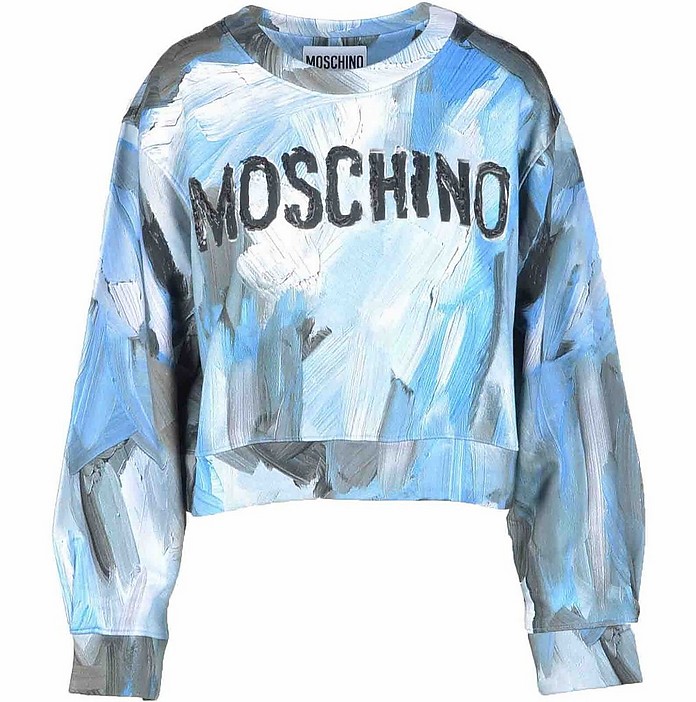 Women's Sky Blue Sweatshirt - Moschino