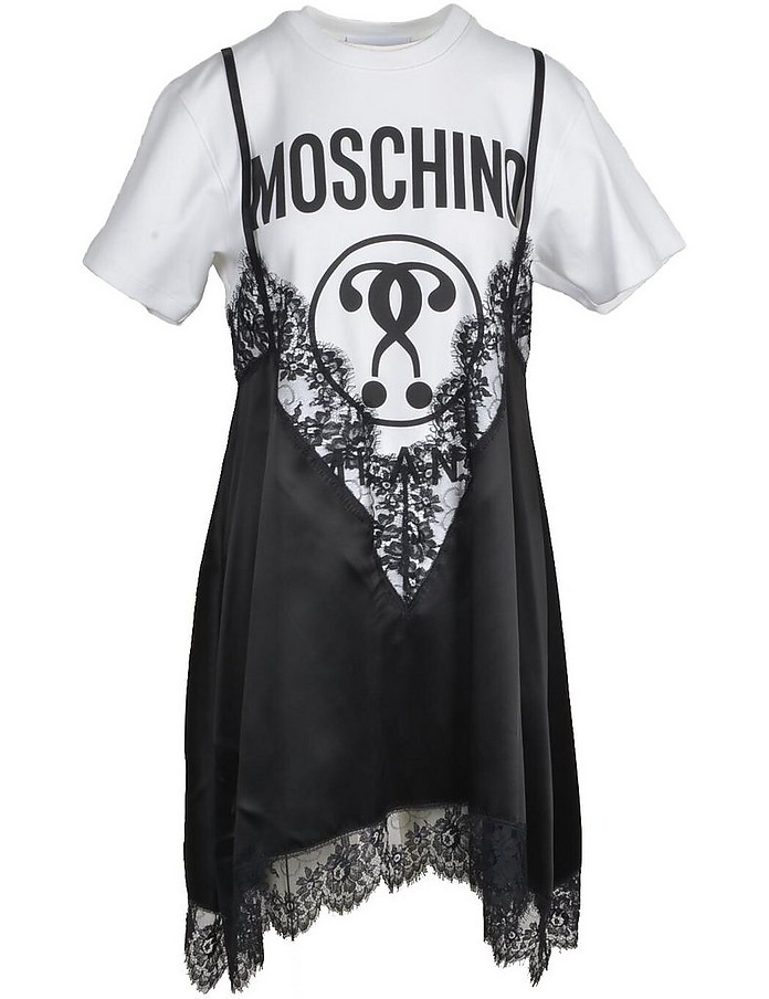 Women's White / Black Dress - Moschino