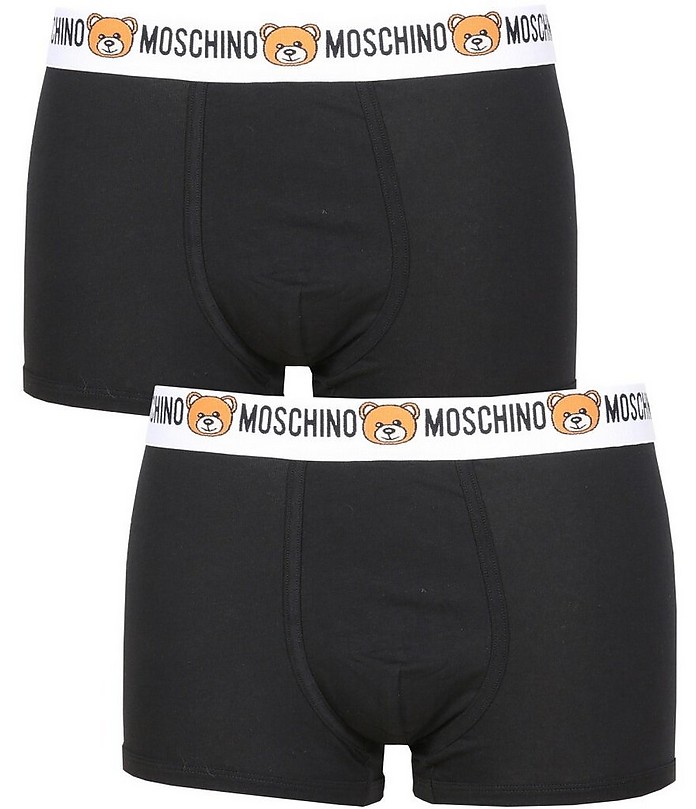 Pack Of Two Boxers With Logoed Elastic - Moschino