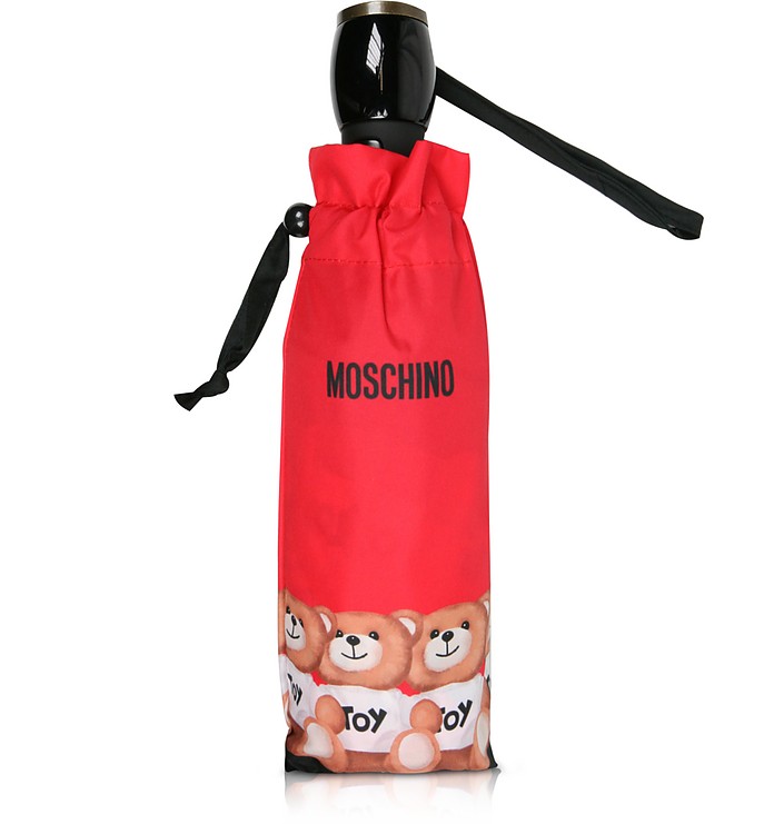 Moschino Bears in a Row Red Umbrella at FORZIERI