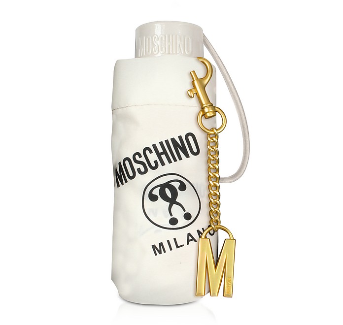 SuperMini Signature Umbrella w/Golden M Charm - Moschino