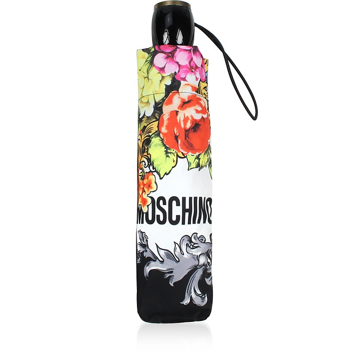 Flowers Print Open-Close Umbrella - Moschino