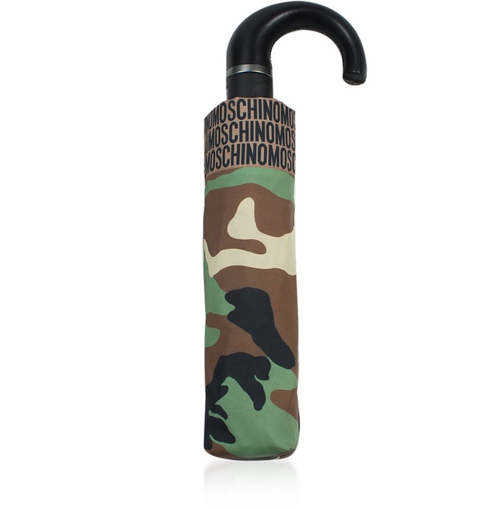 Camouflage Print Open-Close Umbrella - Moschino