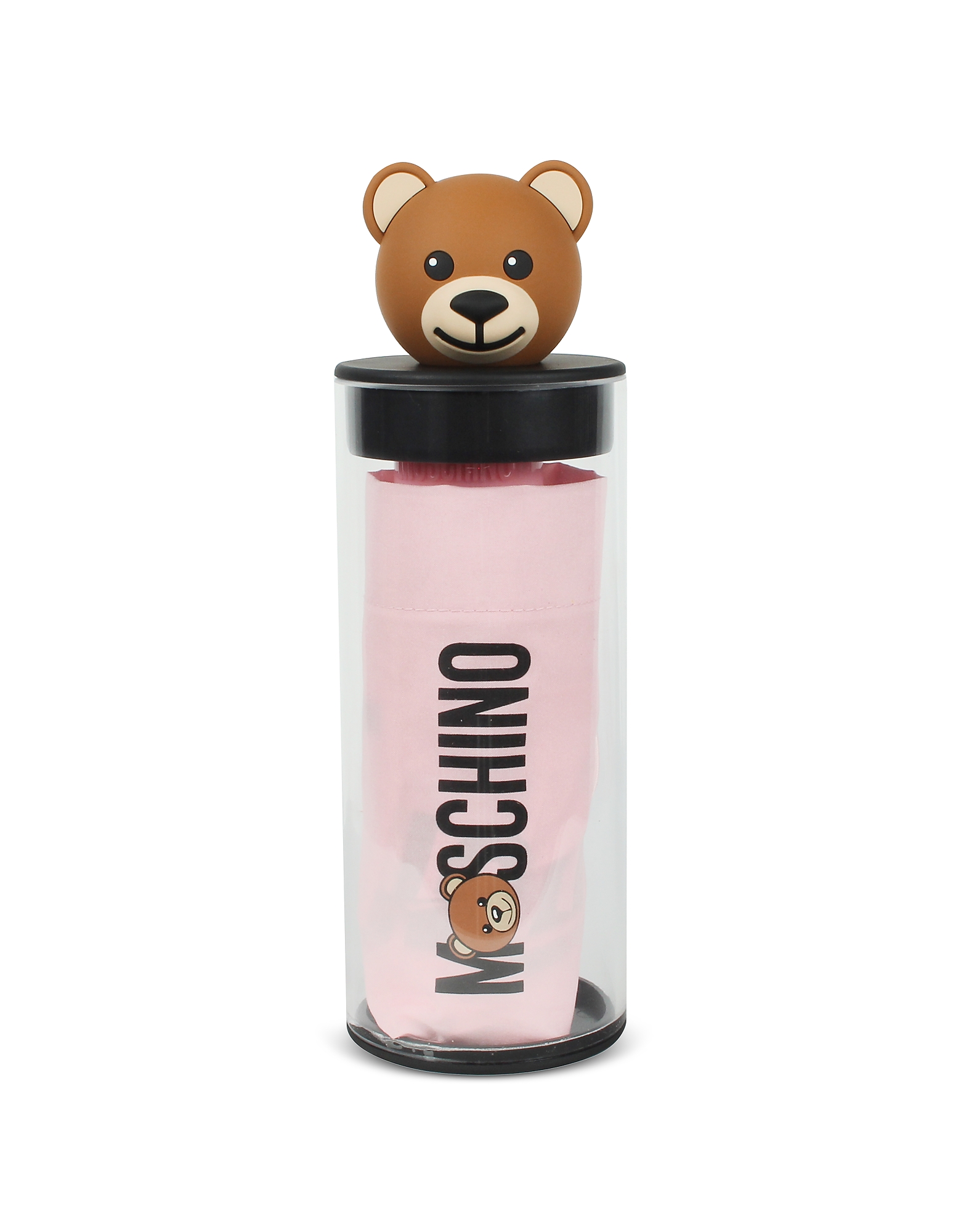 Moschino Parapluies Bear In The Tube Supermini Umbrella In Pink