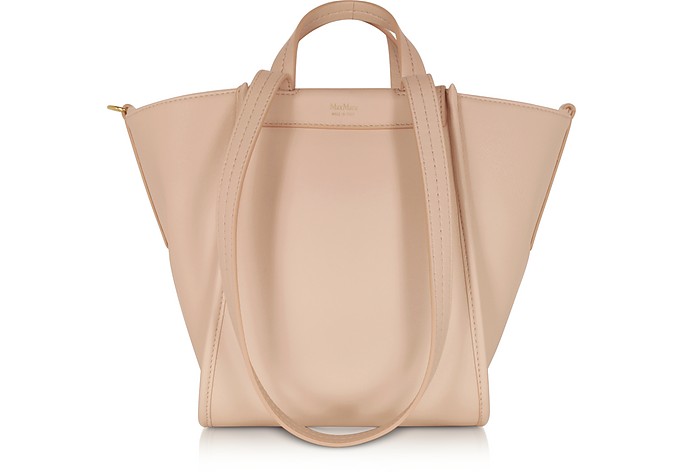 Pure Leather and Cashmere Reversible Small Tote - Max Mara