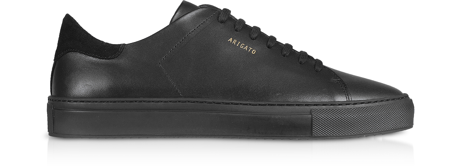 black leather sneakers mens