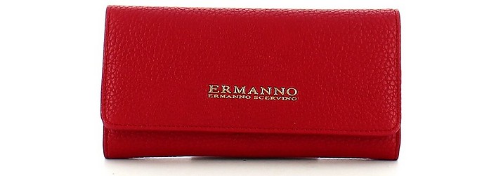 Red Joel Flap Top Women's Wallet - Ermanno Scervino