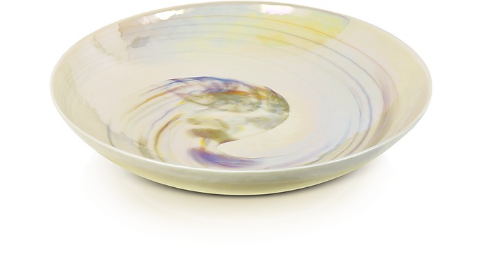 Fossili - Ivory Mother of Pearl Effect Murano Glass Centerpiece - Yalos Murano