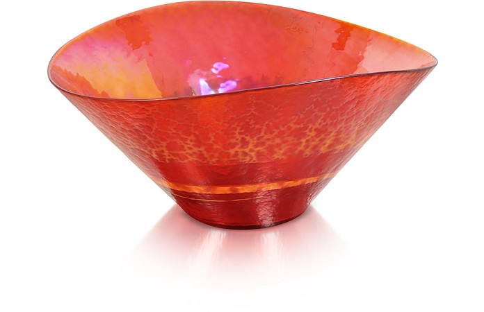 Tango - Orange Swirl Murano Glass Bowl - Yalos Murano