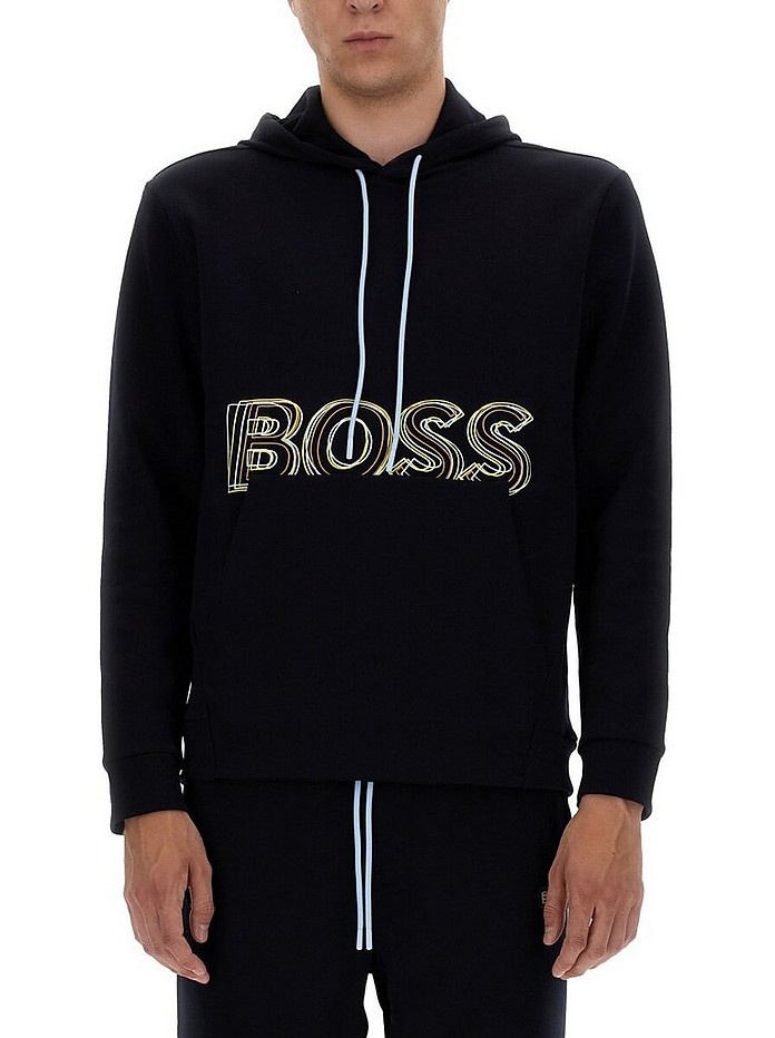 Sweatshirt With Logo Embroidery - Hugo Boss