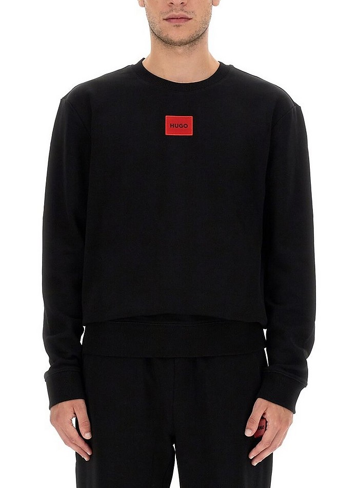 Sweatshirt With Logo Embroidery - Hugo Boss 雨果·波士