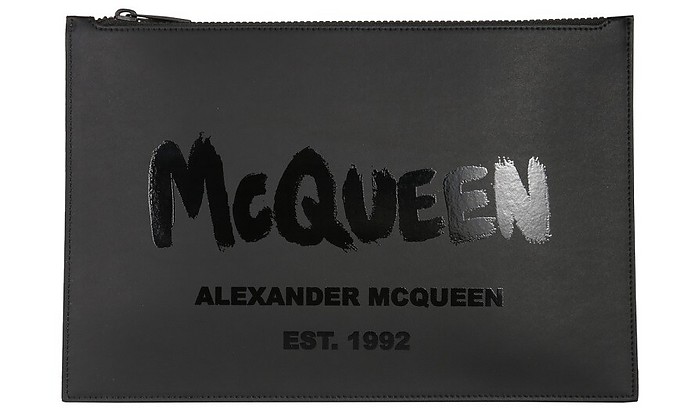 Pouch With Logo - Alexander McQueen