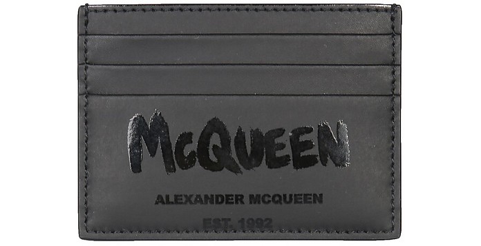 Card Holder With Graffiti Logo - Alexander McQueen