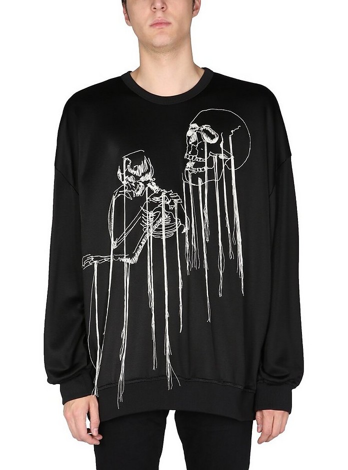 Sweatshirt With Embroidered Skull - Alexander McQueen