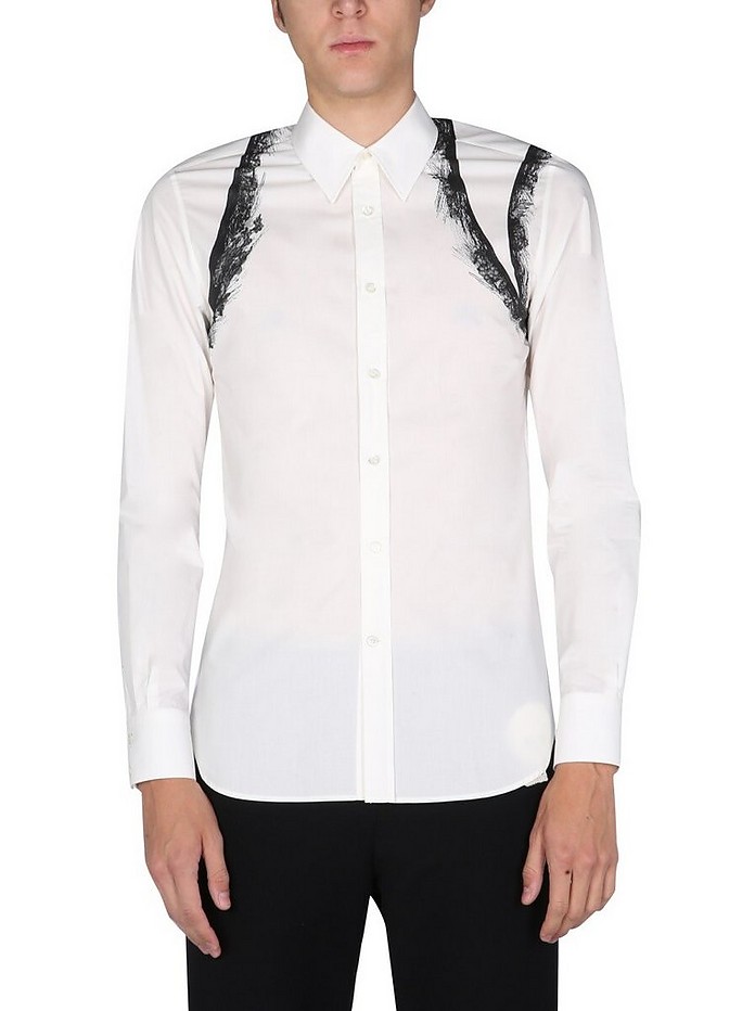 Shirt With Lace Print - Alexander McQueen