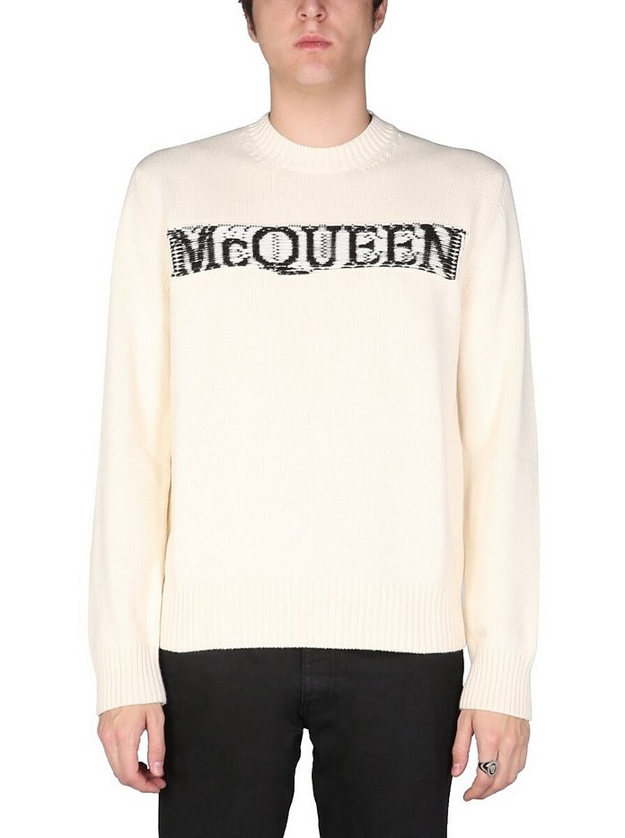 Sweater With Logo Inlay - Alexander McQueen