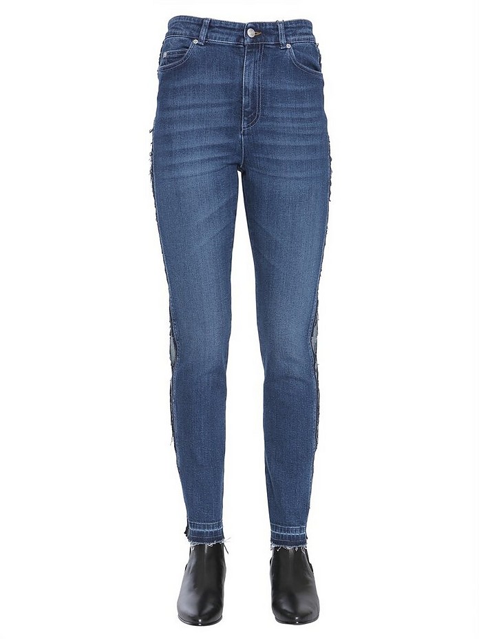 Jeans With Side Band - Alexander McQueen