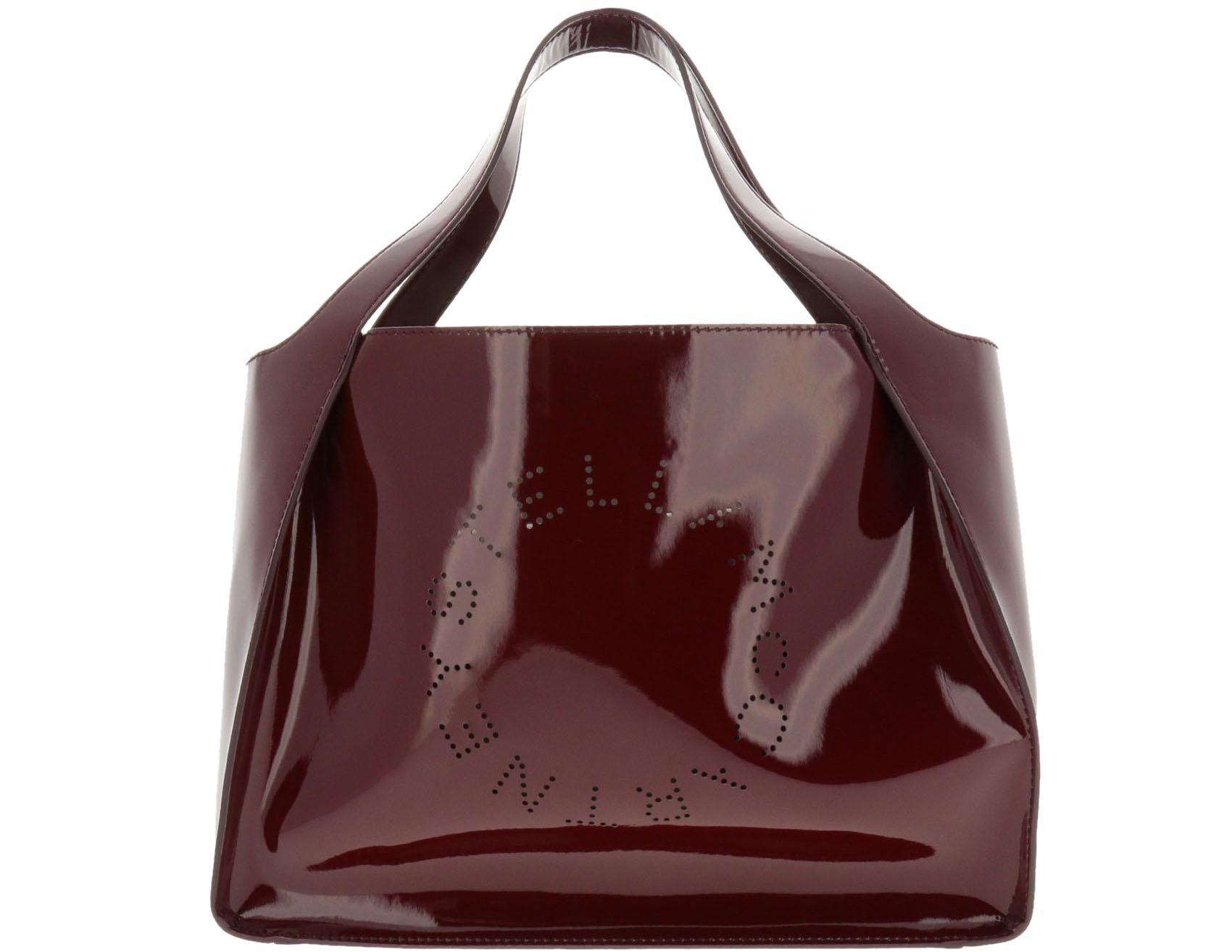 Burgundy Patent Leather Stella Tote Bag