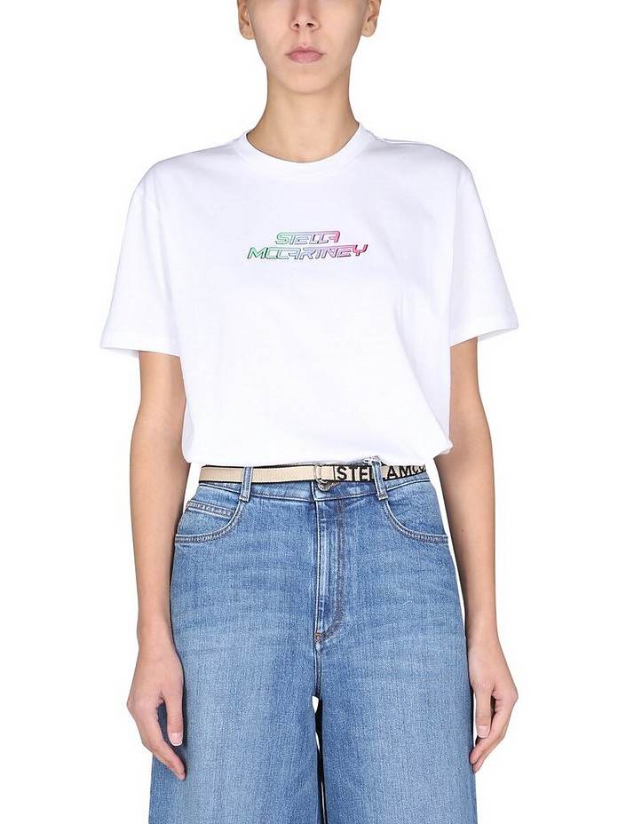 T-Shirt With Gel Logo - Stella McCartney