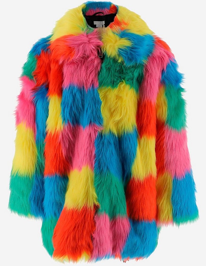 Rainbow Eco-Fur Girl's Coat - Stella McCartney