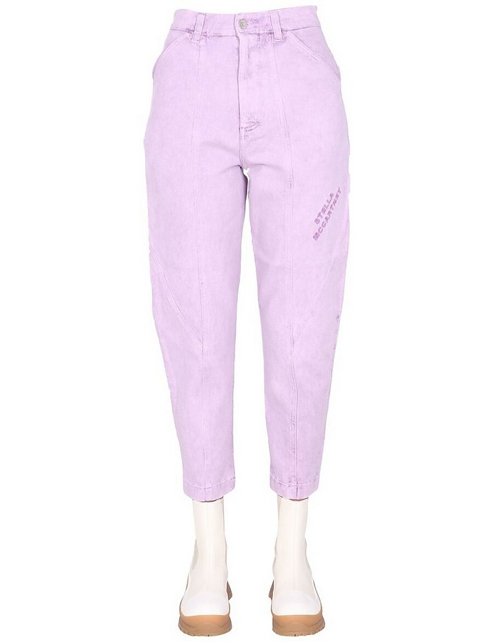 Jeans With Embroidered Logo - Stella McCartney