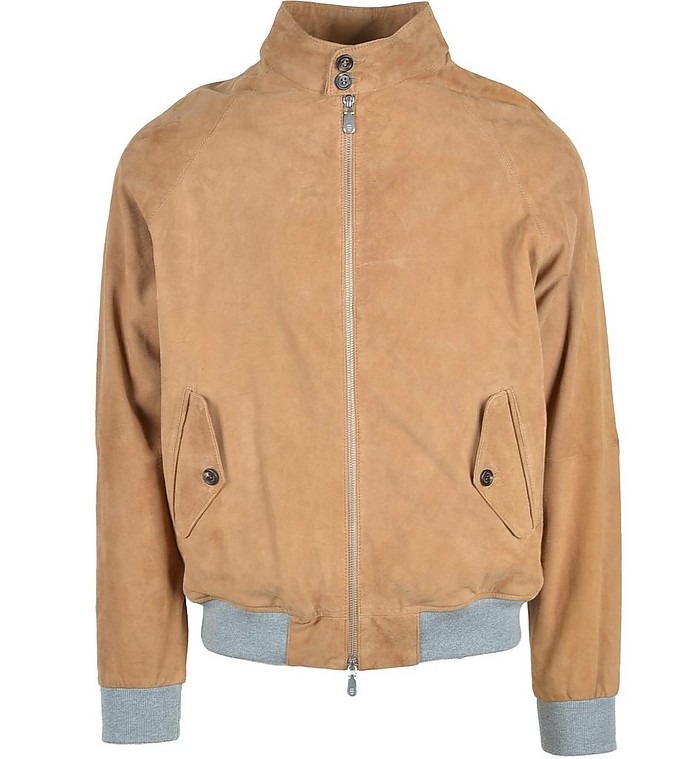 Men's Camel Leather Jacket - Eleventy