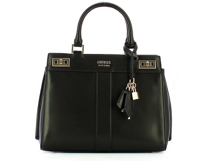 Guess Katey Luxury Satchel Bag Black