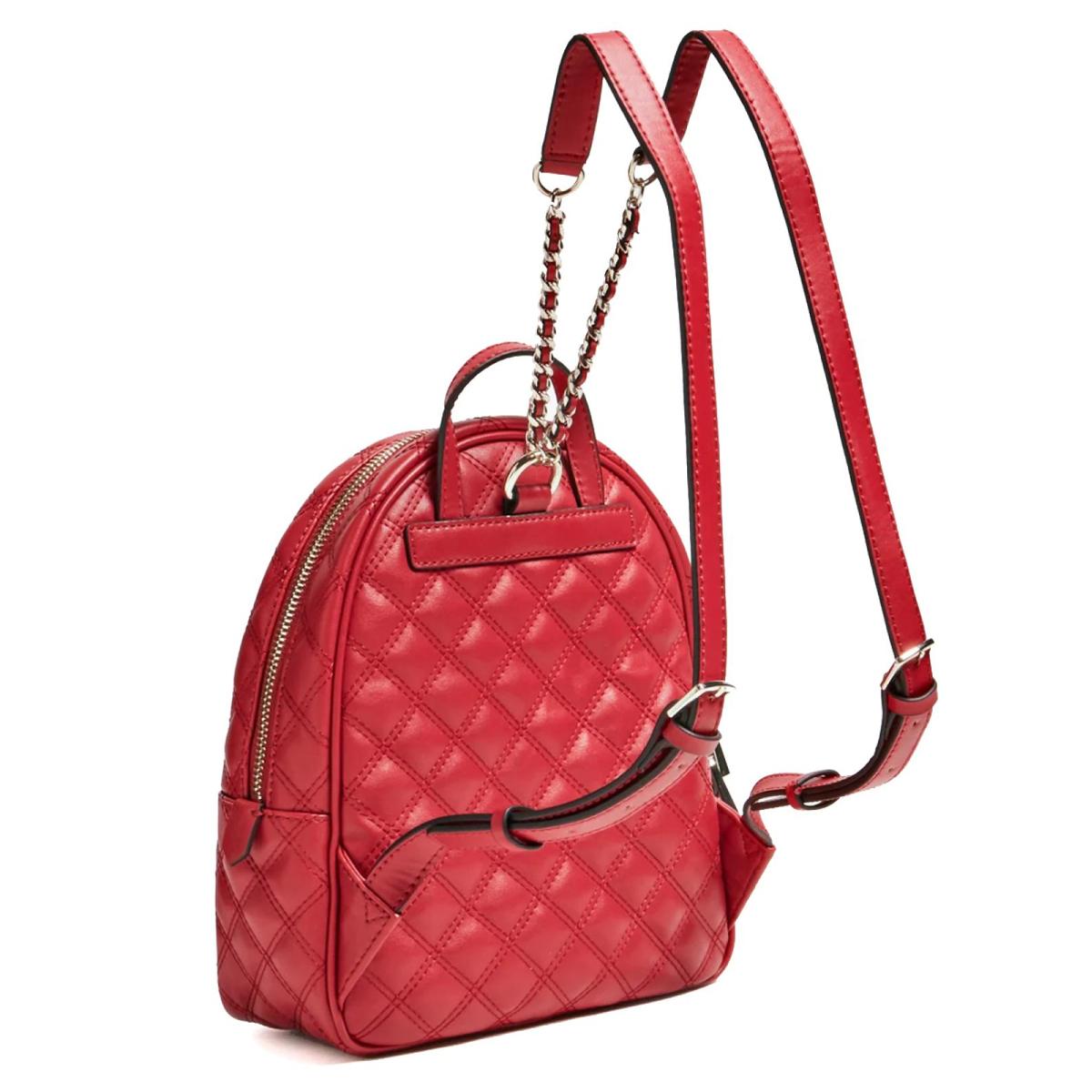 Guess, Bags, Guess Red Logo Quilted Small Backpack
