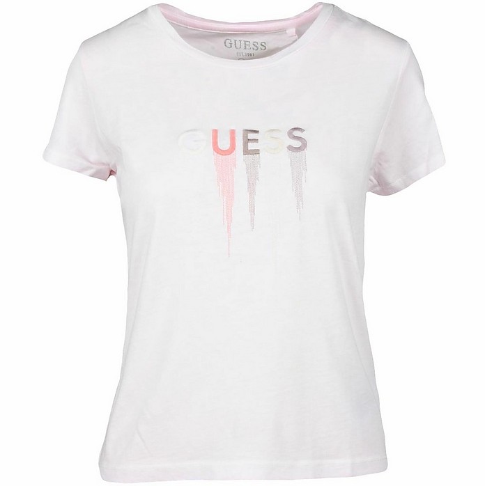 Women's Pink T-Shirt - Guess