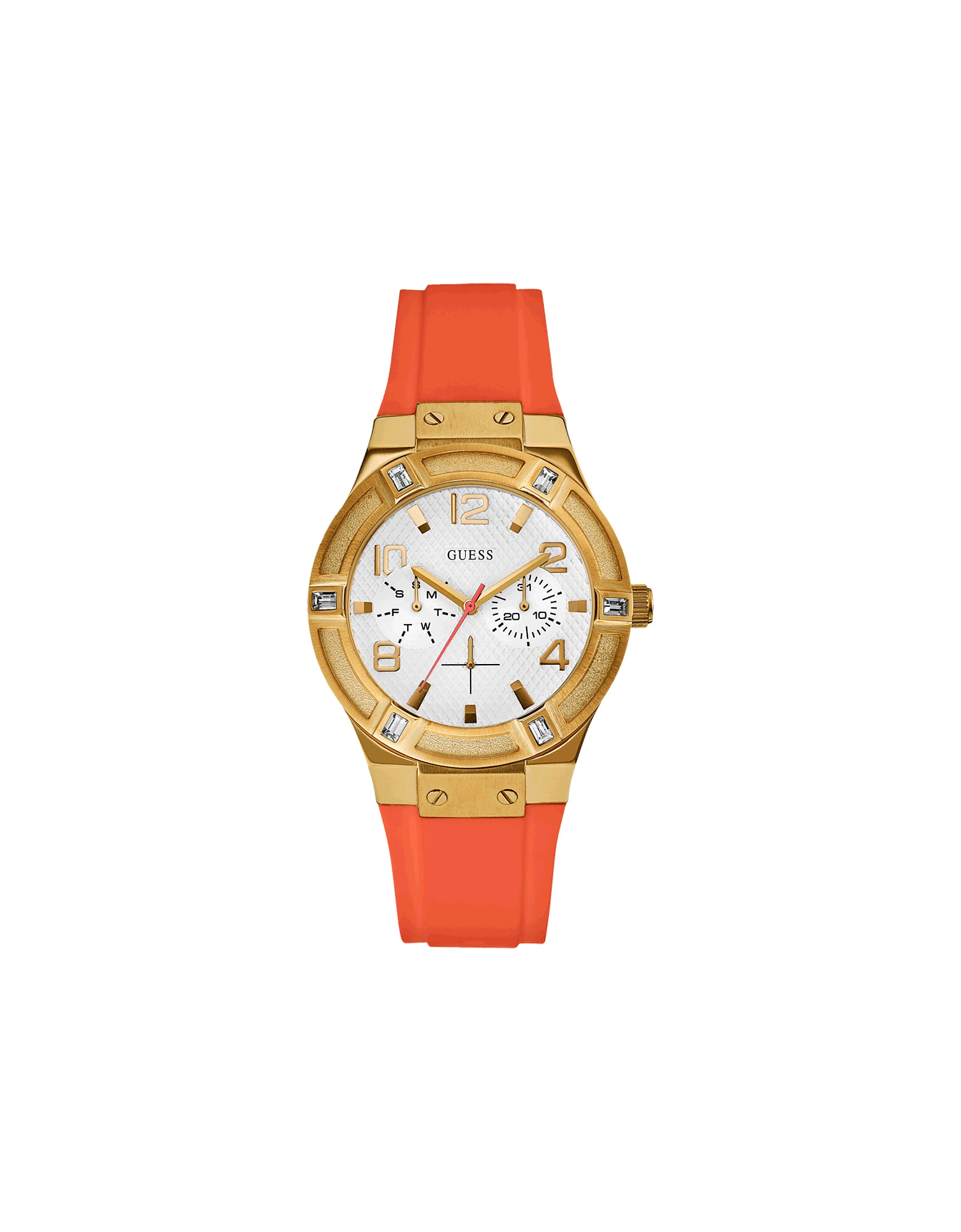 Guess Designer Women's Watches Women's Quartz Multifunction Watch In Doré