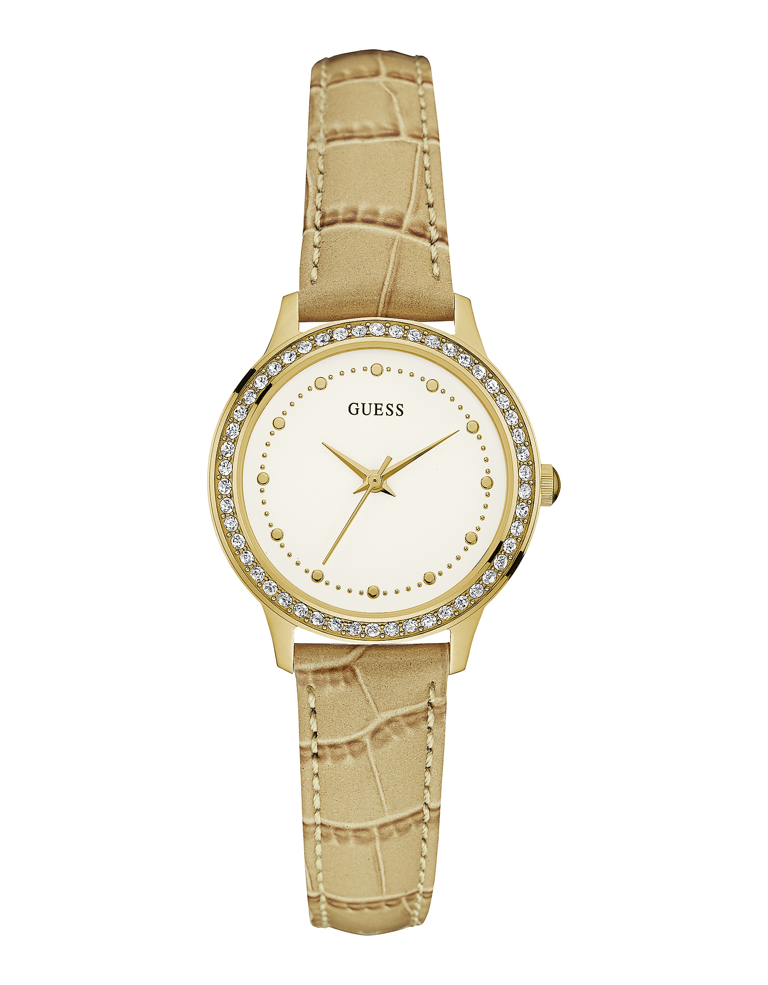 Guess Designer Women's Watches Women's Quartz Analogue Watch In Doré